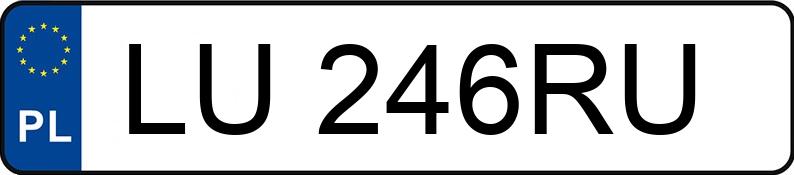 Numer rejestracyjny LU 246RU posiada MITSUBISHI SPACE STAR - LU246RU Numer rejestracyjny LU 246RU posiada MITSUBISHI SPACE STAR - LU246RU