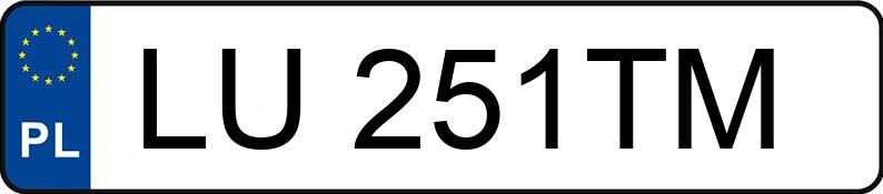 Numer rejestracyjny LU 251TM posiada CHEVROLET SPARK - LU251TM