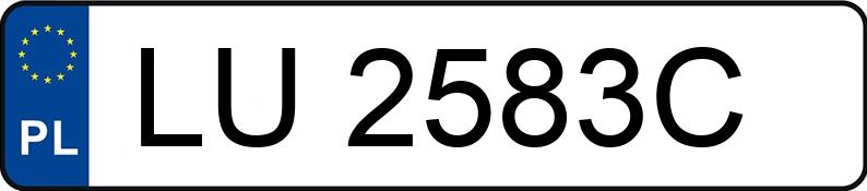 Numer rejestracyjny LU 2583C posiada TOYOTA AVENSIS - LU2583C