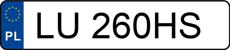 Numer rejestracyjny LU 260HS posiada LEXUS RX450H - LU260HS