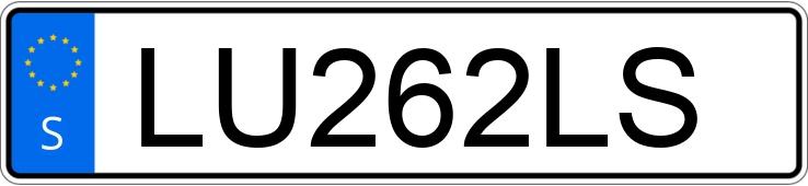 Numer rejestracyjny LU262LS posiada  
