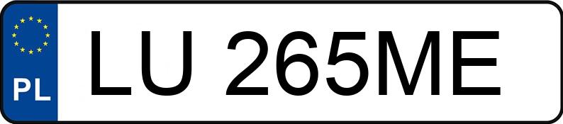 Numer rejestracyjny LU 265ME posiada SKODA FABIA - LU265ME