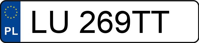 Numer rejestracyjny LU 269TT posiada TOYOTA PRIUS PLUS - LU269TT