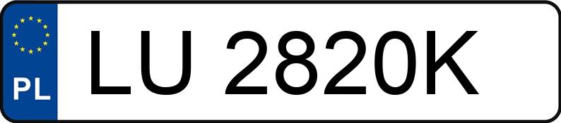 Numer rejestracyjny LU 2820K posiada VOLKSWAGEN GOLF 1,8 - LU2820K