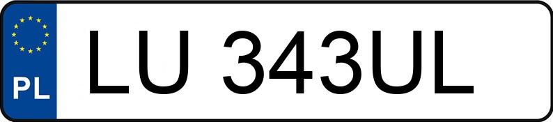 Numer rejestracyjny LU 343UL posiada BMW 320D XDRIVE - LU343UL Numer rejestracyjny LU 343UL posiada BMW 320D XDRIVE - LU343UL