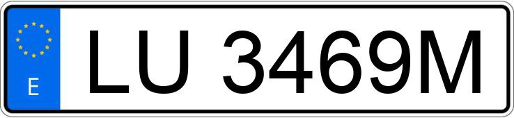 Numer rejestracyjny LU3469M posiada PEUGEOT 205