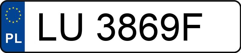 Numer rejestracyjny LU 3869F posiada FORD MONDEO - LU3869F