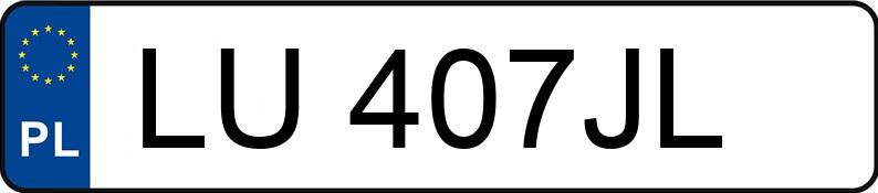 Numer rejestracyjny LU 407JL posiada PEUGEOT 407 - LU407JL