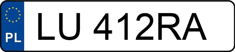 Numer rejestracyjny LU 412RA posiada HYUNDAI TUCSON - LU412RA