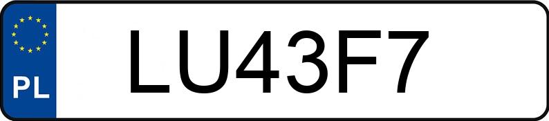 Pirat drogowy w pojeździe o numerach rejestracyjnych LU43F7