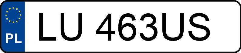 Numer rejestracyjny LU 463US posiada VOLKSWAGEN SCIROCCO - LU463US