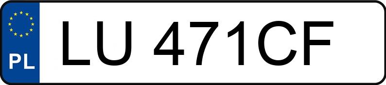 Numer rejestracyjny LU 471CF posiada MITSUBISHI SPACE STAR - LU471CF