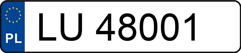 Numer rejestracyjny LU 48001 posiada OPEL ASTRA - LU48001 Numer rejestracyjny LU 48001 posiada OPEL ASTRA - LU48001