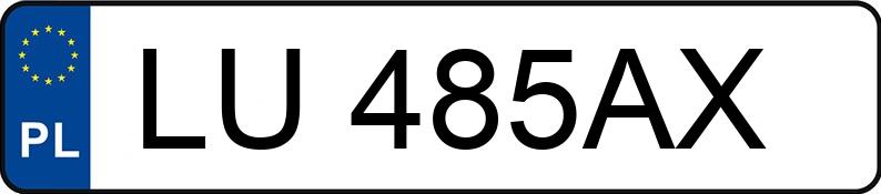 Numer rejestracyjny LU 485AX posiada VOLKSWAGEN GOLF - LU485AX