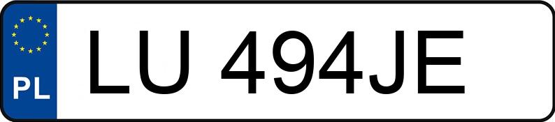 Numer rejestracyjny LU 494JE posiada TOYOTA AVENSIS 1.6 - LU494JE