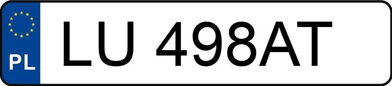 Numer rejestracyjny LU 498AT posiada AUDI 80 1.8 KAT - LU498AT