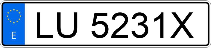 Numer rejestracyjny LU5231X posiada CITROEN XSARA