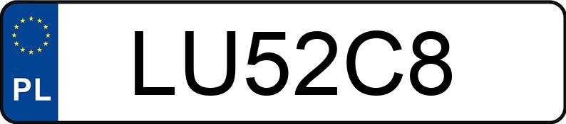 Numer rejestracyjny LU 52C8 posiada YAMAHA MTN125-A RE40 - LU52C8