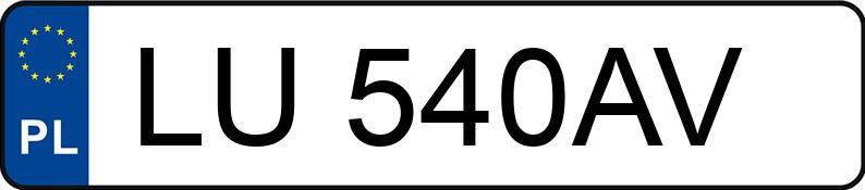 Numer rejestracyjny LU 540AV posiada TOYOTA Avensis Wagon MR`06 E4 Sol - LU540AV