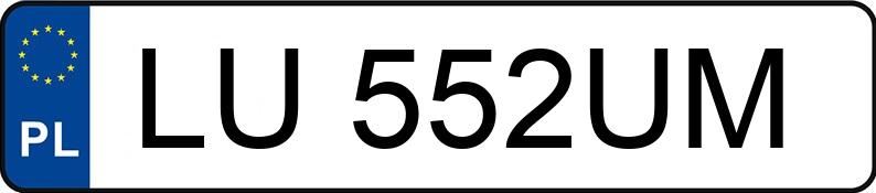 Numer rejestracyjny LU 552UM posiada JAECOO JAECOO7 PHEV - LU552UM Numer rejestracyjny LU 552UM posiada JAECOO JAECOO7 PHEV - LU552UM