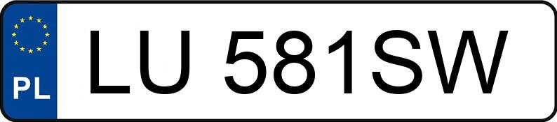 Numer rejestracyjny LU 581SW posiada SKODA FABIA PJ - LU581SW