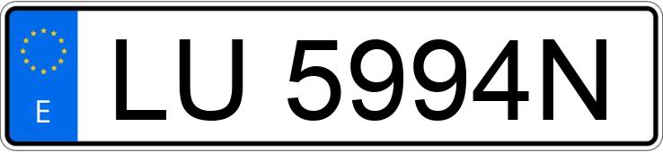 Numer rejestracyjny LU5994N posiada VOLKSWAGEN VENTO Numer rejestracyjny LU5994N posiada VOLKSWAGEN VENTO