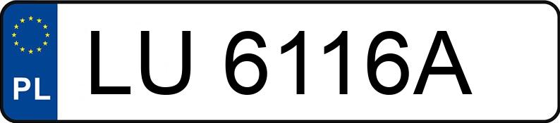 Numer rejestracyjny LU 6116A posiada TOYOTA Camry MR`97 GL - LU6116A