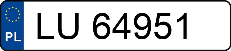 Numer rejestracyjny LU 64951 posiada DAIMLER-CHRYSLER 216 SPRINTER - LU64951