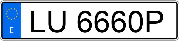 Numer rejestracyjny LU6660P posiada AUDI 80