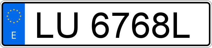 Numer rejestracyjny LU6768L posiada VOLKSWAGEN GOLF