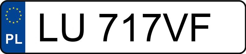 Numer rejestracyjny LU 717VF posiada TOYOTA TOYOTA CAMRY XV7(EU,M) - LU717VF