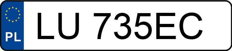 Numer rejestracyjny LU 735EC posiada BMW 735 IA - LU735EC