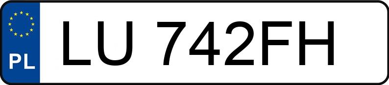 Numer rejestracyjny LU 742FH posiada MAZDA 323 1.8 Kat. MR`95 S - LU742FH