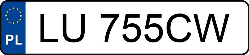 Numer rejestracyjny LU 755CW posiada AUDI A5 Coupe 1.8 TFSI MR`07 E4 B8 A5 Coupe 1.8 TFSI MR`07 E4 B8 - LU755CW