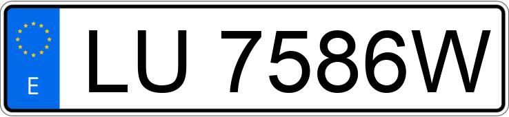 Numer rejestracyjny LU7586W posiada ROVER 75