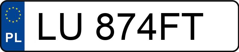 Numer rejestracyjny LU 874FT posiada PEUGEOT 406 COUPE - LU874FT