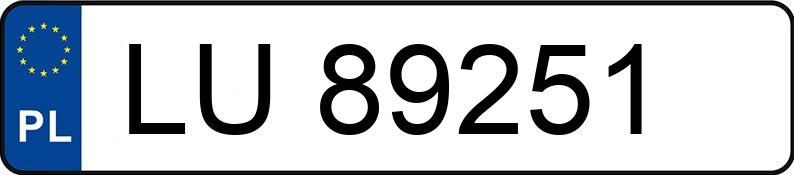 Numer rejestracyjny LU 89251 posiada FIAT PUNTO - LU89251