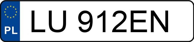 Numer rejestracyjny LU 912EN posiada AUDI 80 - LU912EN