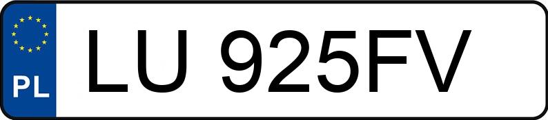 Numer rejestracyjny LU 925FV posiada AUDI A5 Sportback 2.0 TFSI MR`16 E6 B9 A5 Sportback 2.0 TFSI MR`16 E6 B9 - LU925FV