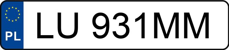 Numer rejestracyjny LU 931MM posiada SKODA RAPID NH - LU931MM