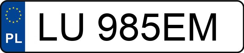 Numer rejestracyjny LU 985EM posiada AUDI A6 Avant 2.8 FSI MR`04 E4 4F A6 2.4 MR`04 E4 4F - LU985EM