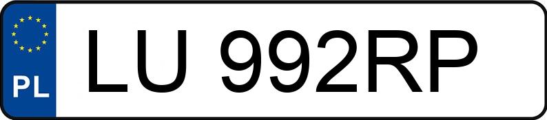 Numer rejestracyjny LU 992RP posiada AUDI Q5 - LU992RP