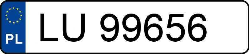Numer rejestracyjny LU 99656 posiada RENAULT 19 - LU99656