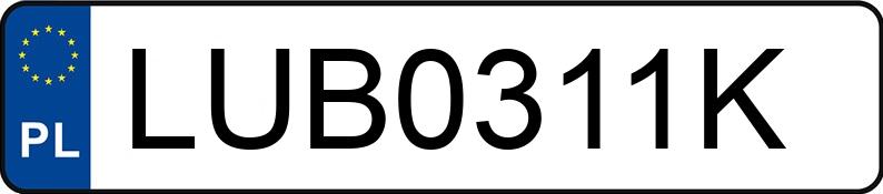 Numer rejestracyjny LUB 0311K posiada RENAULT LAGUNA - LUB0311K