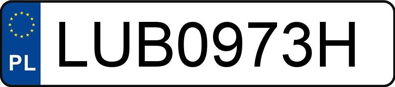 Numer rejestracyjny LUB 0973H posiada RENAULT LAGUNA - LUB0973H