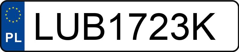 Il numero di registrazione LUB 1723K ha OPEL Insignia 2.0 CDTI MR`08 E4 Insignia - LUB1723K