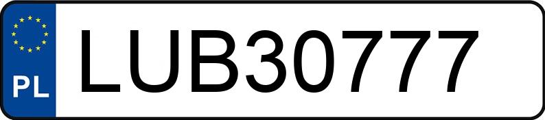 Numer rejestracyjny LUB 30777 posiada PORSCHE CAYENNE - LUB30777