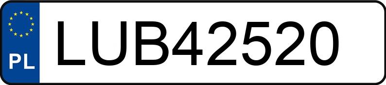 Numer rejestracyjny LUB 42520 posiada RENAULT LAGUNA G - LUB42520