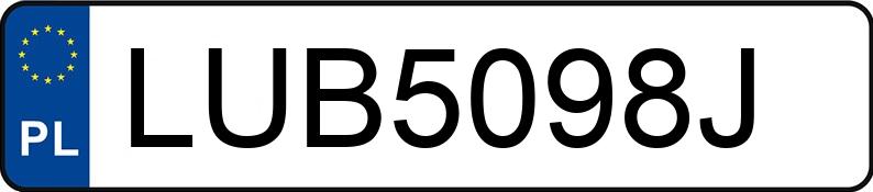 Numer rejestracyjny LUB 5098J posiada MAZDA 6 - LUB5098J