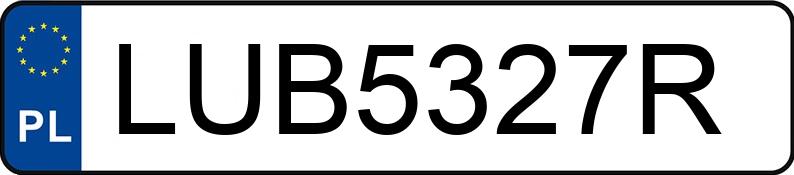 Numer rejestracyjny LUB 5327R posiada BMW 530 Diesel DPF MR`07 E4 E60 X - LUB5327R